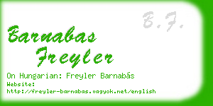 barnabas freyler business card