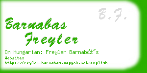 barnabas freyler business card